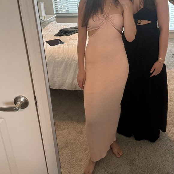 Bloomingdale’s light pink cut out beach maxi dress size small - Picture 3 of 13